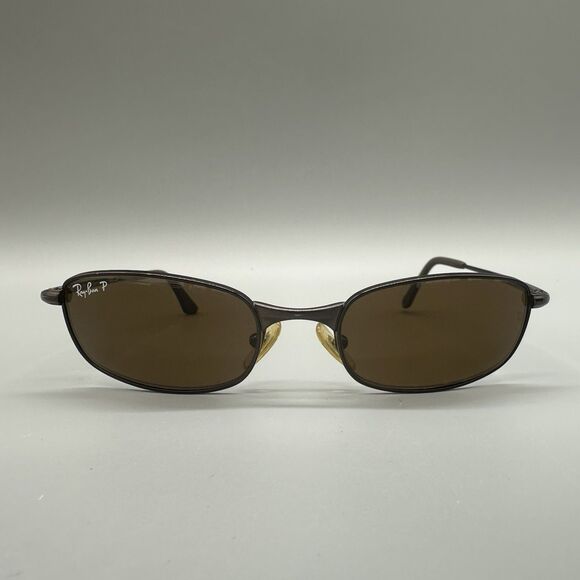 Ray-Ban RB3162 Sleek 012/47 Sunglasses Brown Metal 52-19 Flex Hinge Polarized - Picture 2 of 16
